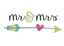 Stickdatei - Mr. & Mrs. Pfeil